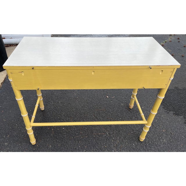Vintage Thomasville Allegro Faux Bamboo Writing Desk or Vanity and