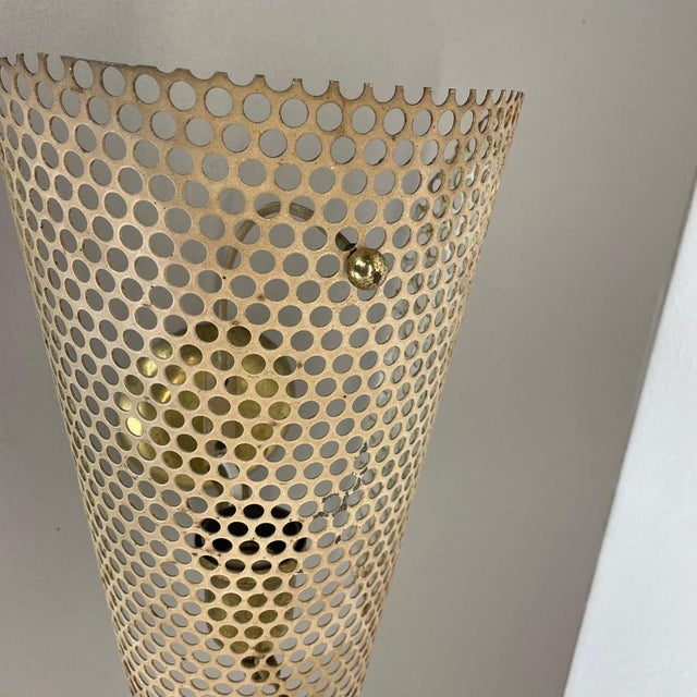 Large Beige Hole Pattern Theatre Wall Light, France, 1950s For Sale - Image 9 of 18