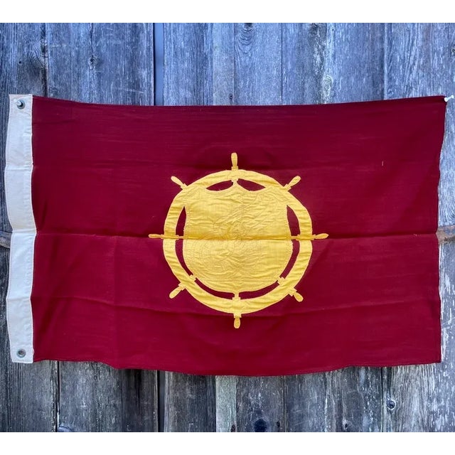 Vintage 1960s American Nautical Style Wool Flag For Sale In Philadelphia - Image 6 of 6