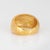 1980s 80s Portuguese Shimmer Ring 19k Yellow Gold Dome Band Sz 7.25 Fine Jewelry For Sale - Image 5 of 7