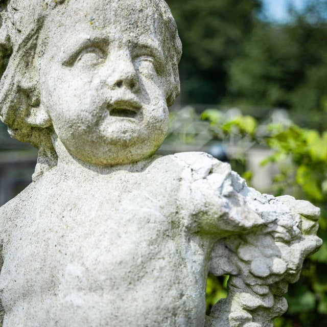 Stone Putto as Personification of Spring, 20th Century For Sale - Image 10 of 13