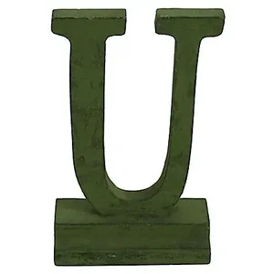 Green Vintage Letter "U"