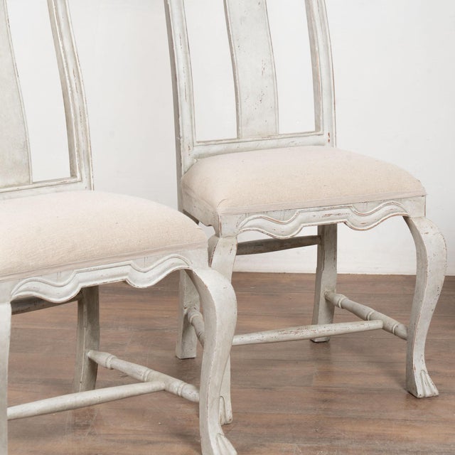 Wood Early 20th Century Set of 10 Swedish Gray Dining Chairs For Sale - Image 7 of 15