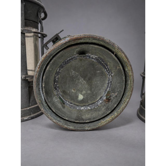Set of 4 Antique Industrial Style Maritime Ship Masthead Lanterns C. 1930 For Sale In Providence - Image 6 of 8