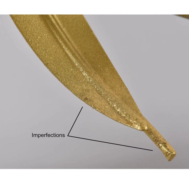 Restored Vintage Gilded Wheat Sheaf Tole Sofa Table Base For Sale - Image 11 of 11