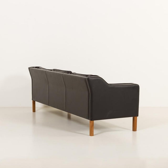 Black Leather 3-Seater Sofa from Mogens Hansen, 1970s For Sale - Image 9 of 16