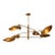 Handcrafted Solid Brass Mobile Chandelier With Adjustable Shades For Sale