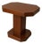 Art Deco Walnut Pedestal Side Table, 1930s For Sale
