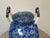 Blue Circa 2000 Michael Fod Speckled Blue With White & Black Handles Vessel, Signed For Sale - Image 8 of 12