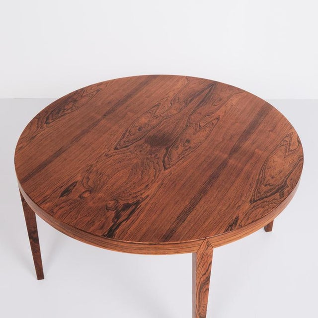 Round Coffee Table in Rosewood by Severin Hansen for Haslev Furniture, 1960s For Sale - Image 3 of 12