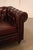 Wood Chesterfield Style Oxford Red Tufted Leather Sofa For Sale - Image 7 of 18