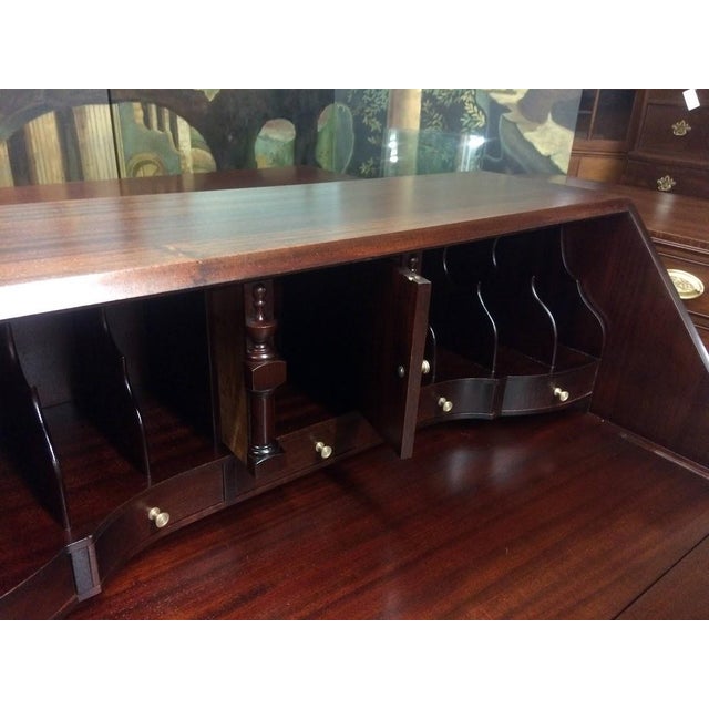 Vintage Secretary Desk, Mahogany Slant Front Desk For Sale - Image 9 of 16