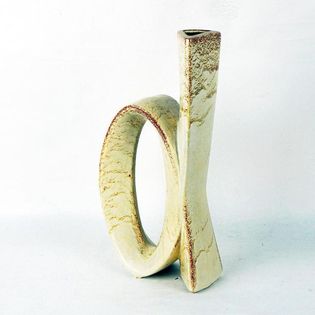 1960s Mid-Century Italian Ceramic Vase attributed to Roberto Rigon for Bertoncello, 1960s For Sale - Image 5 of 9