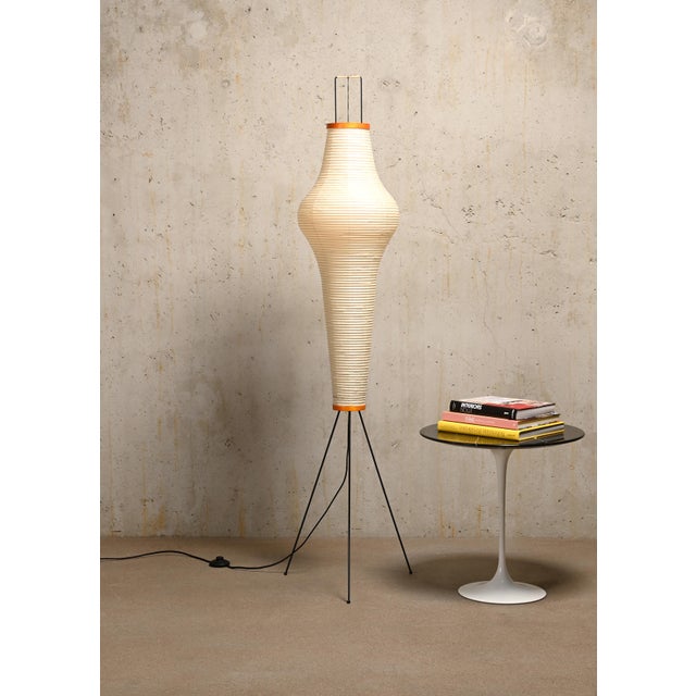Mid-Century Modern Akari Model 14a Light Sculpture in Washi Paper and Bamboo by Isamu Noguchi For Sale - Image 3 of 14