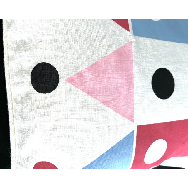 Linen Early 2000s Maximo Alexander Girard "House" & "Moon" 17 X 17 Linen Pillows - Pair For Sale - Image 8 of 14