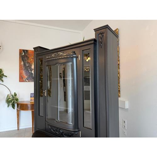Art Nouveau Black Bookcase, 1890s For Sale - Image 5 of 17