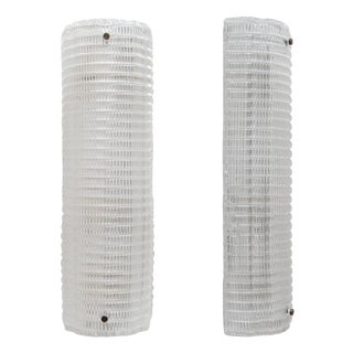 Modern Italian Murano Glass Textured Wall Sconces, 2000, Set of 2 For Sale