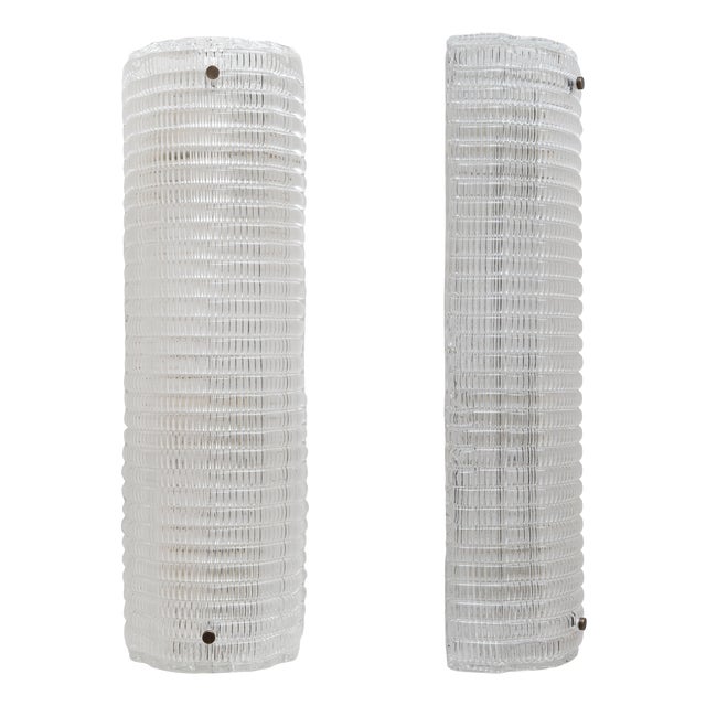 Modern Italian Murano Glass Textured Wall Sconces, 2000, Set of 2 For Sale