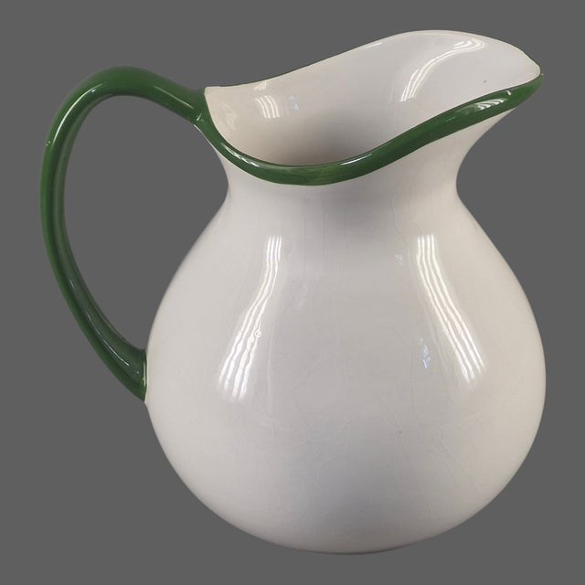 Vintage Beautiful Floral Country Style Pitcher For Sale - Image 4 of 8