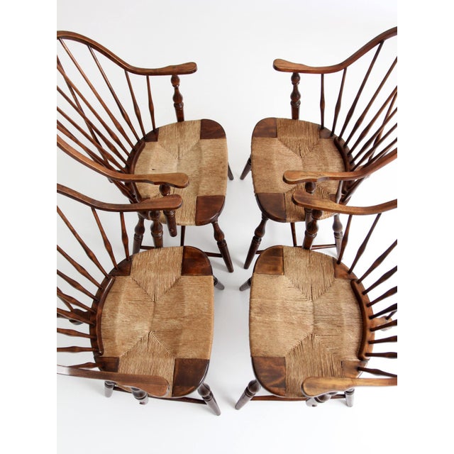 Vintage Windsor Armchair Set of 4 For Sale - Image 13 of 18