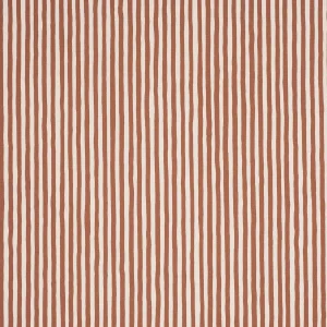 Schumacher Chaney Stripe Fabric In Terracotta