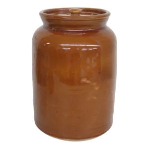 Victorian England Stoneware Pottery Canning Pickling Jar With a Lid 4341b