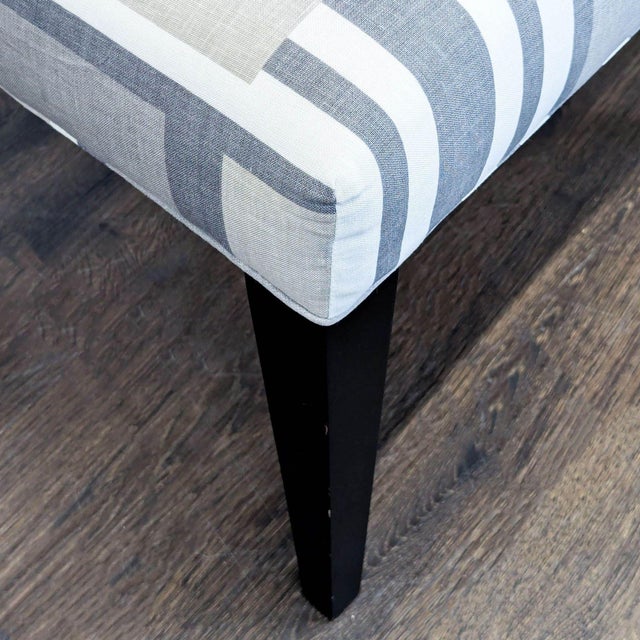 Attributed Mitchell Gold + Bob Williams Upholstered Parsons Dining Chair For Sale In San Francisco - Image 6 of 7
