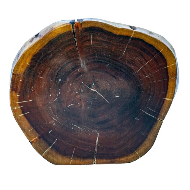 Wood Atomic Age Industrial 3 Legged Table/ Rustic Wood Top For Sale - Image 7 of 7