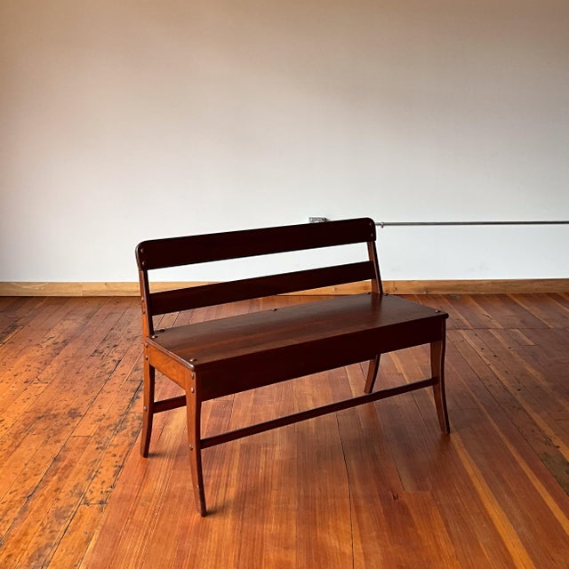 Rustic 19th Century Rustic Farmhouse Bench For Sale - Image 3 of 14