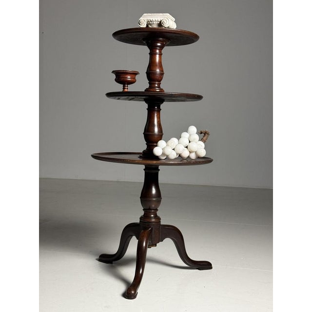 Antique English Tripod Etagère For Sale - Image 4 of 18