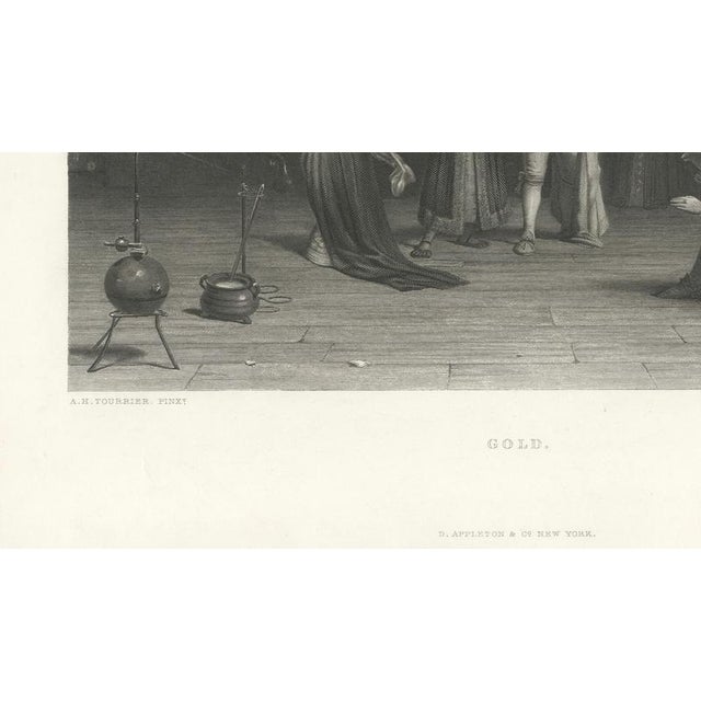 G. Greatbach, Renaissance Alchemy Interior Engraving after Tourrier, 1860, Engraving For Sale - Image 6 of 9