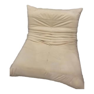 Cream-Colored Togo-Style Floor Chair For Sale