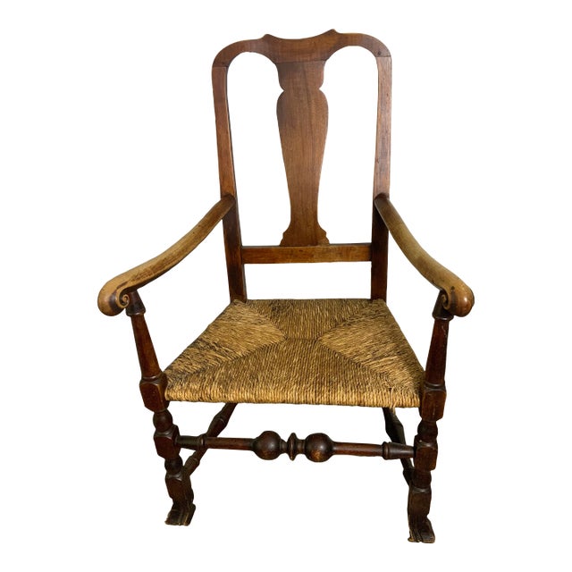 Queen Anne Maple Arm Chair, New England 1760 For Sale