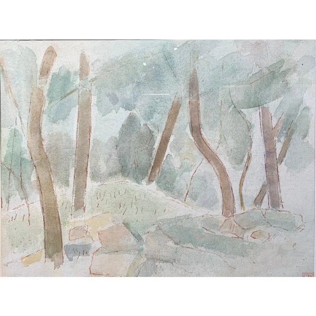 Watercolor, forest, green Giulio DA MILANO (Nizza, 1895 - Torino, 1990) Giulio Da Milano was a Giacomo Grosso's disciple...