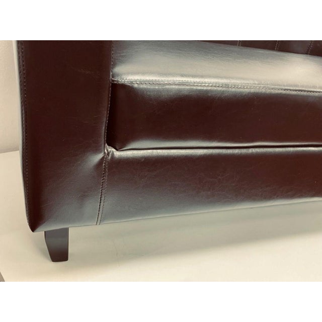 2-Seater Sofa in Brown Skai, 1980s For Sale - Image 4 of 5