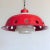 Red Ceiling Lamp with Red Enamel Overlay, 1960s For Sale - Image 8 of 14