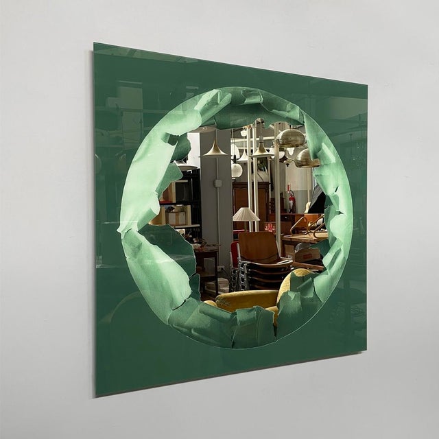 Italian Modern Wall Mirror by Ugo Nespolo for Rimadesio, 1980s For Sale - Image 3 of 8