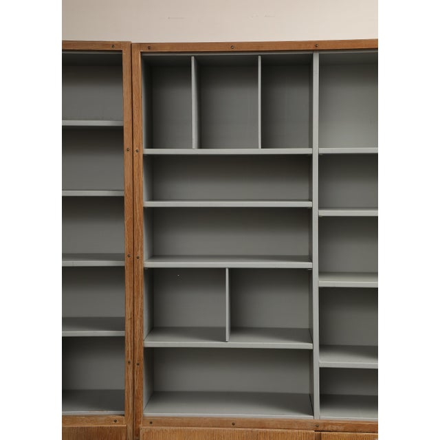 2-Piece Scandinavian Oak Bookcase System by Børge Mogensen, Denmark 1970s For Sale - Image 9 of 17