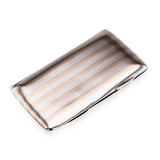 Antique 20th Century English Silver & Gold Business Card Case, Chester, 1911 For Sale - Image 13 of 13