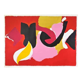 Antonio Scordia, Abstract Composition, 1980s, Lithograph For Sale