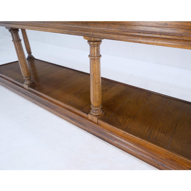 Spanish Spanish Colonial Carved Oak 3 Deep Drawer Sideboard Credenza Buffet Console MINT For Sale - Image 3 of 12