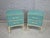 Handmade Wood Azure Bedside Tables with Brass Edging, Set of 2 For Sale - Image 6 of 9