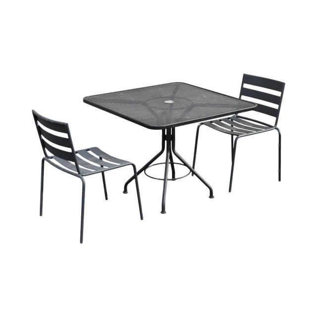 Early 21st Century 'Metro' Wrought Iron Outdoor Dining Set - 3 Pieces For Sale - Image 13 of 13
