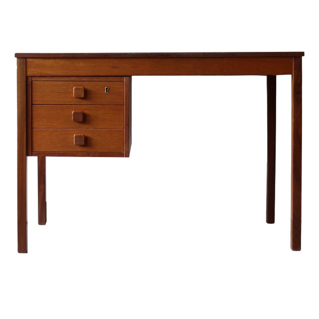 Vintage Danish Desk in Teak attributed to Domino Møbler, 1960s For Sale