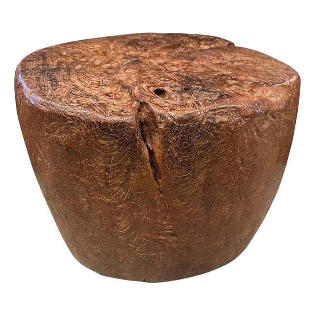 Andrianna Shamaris Century Old Teak Wood Side Table For Sale