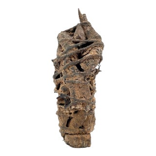 Early 20th Century Fon Vodun Boccio Fetish Encrusted Statue Togo For Sale