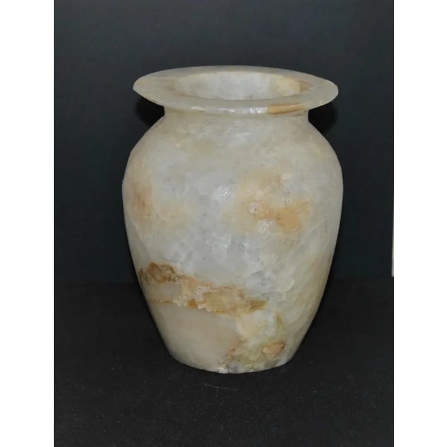 1910's Egyptian or Phoenician Style Pure Alabaster Vase Jar For Sale In Salt Lake City - Image 6 of 11