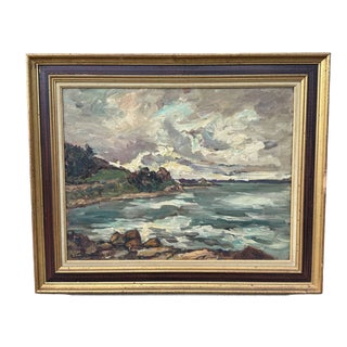 Robert Leparmentier, Depicting the Bay of Paimpol, 1936, Oil on Canvas For Sale