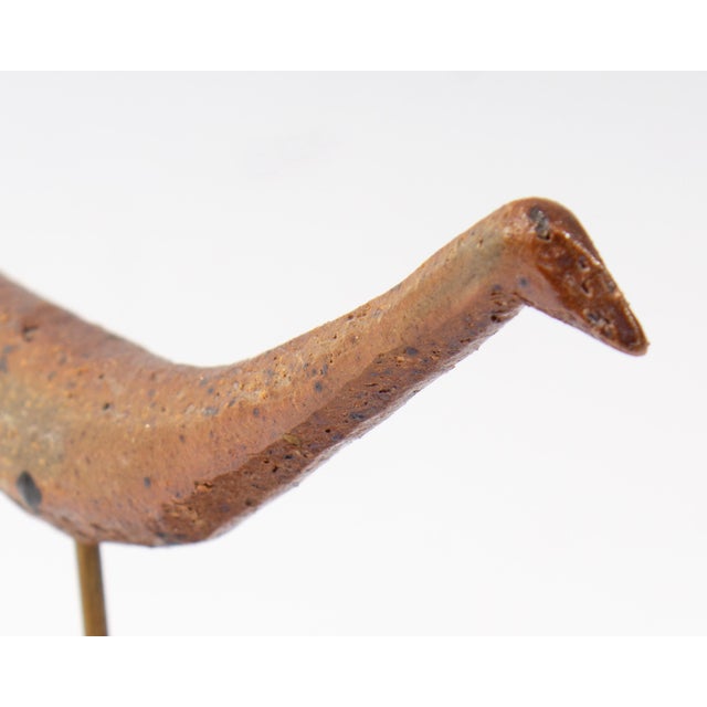 Studio Pottery Stoneware Bird on Stand by Richard Peeler For Sale In Indianapolis - Image 6 of 7