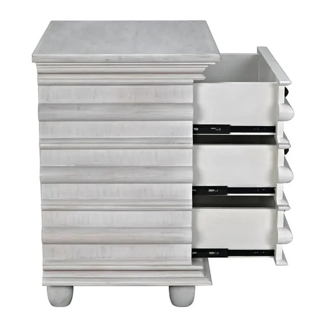 Wood NOIR Ascona Side Table, White Wash For Sale - Image 7 of 8